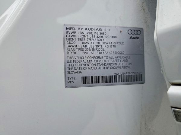 2012 AUDI Q7 Premium Plus