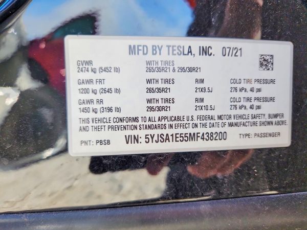 2021 TESLA MODEL S