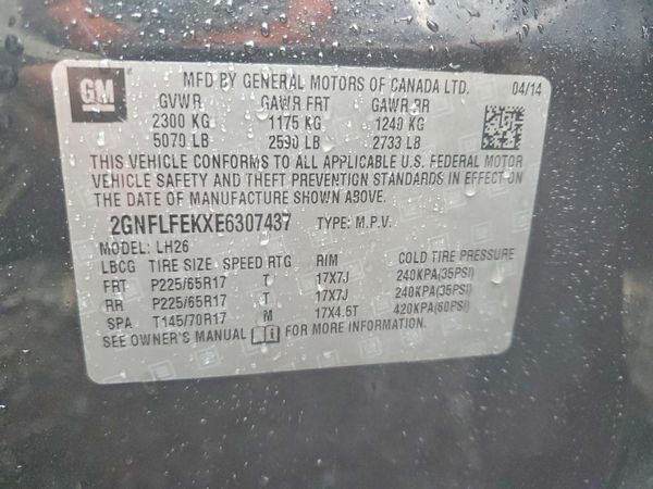 2014 CHEVROLET EQUINOX 1LT