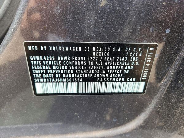 2017 VOLKSWAGEN JETTA