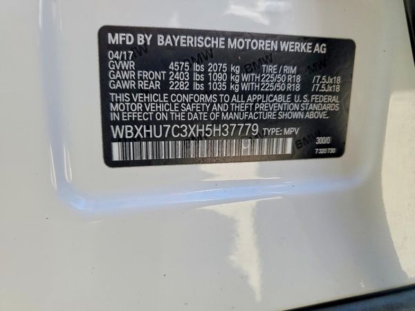 2017 BMW X1 sDrive28i — VINS