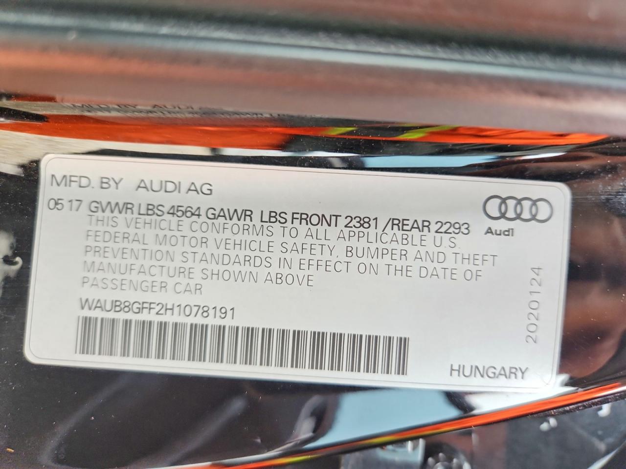 2017 AUDI A3 quattro Premium