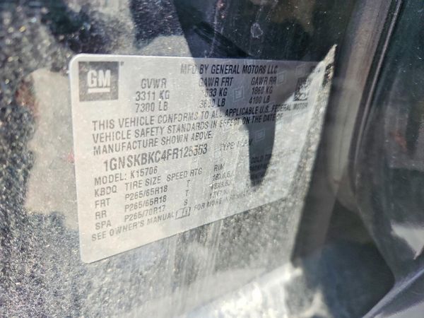 2015 CHEVROLET TAHOE LT