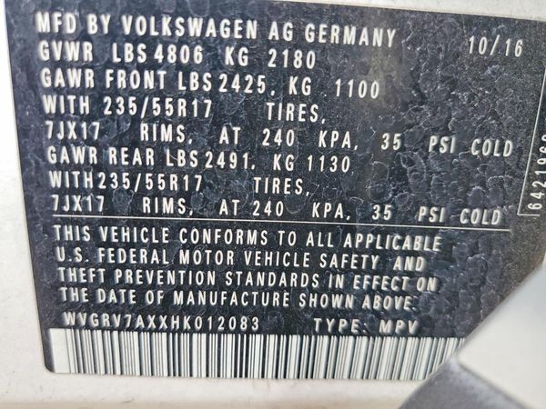 2017 VOLKSWAGEN TIGUAN Wolfsburg