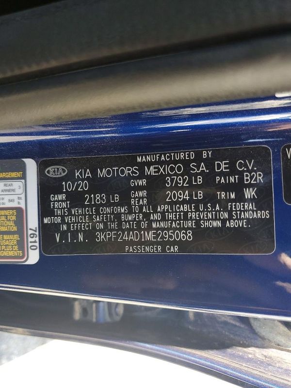 2021 KIA FORTE FE, LXS