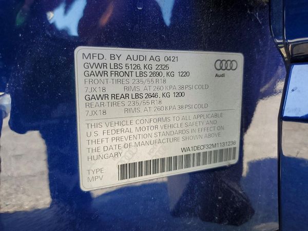 2021 AUDI Q3 S Line quattro Premium