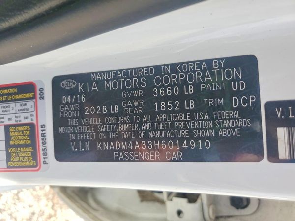 2017 KIA RIO LX