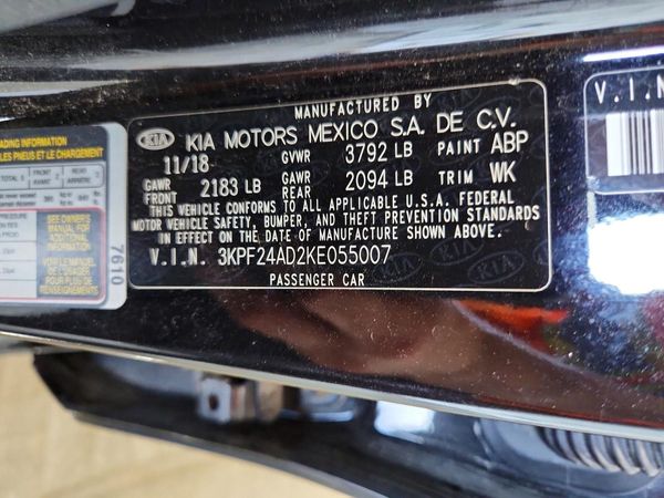2019 KIA FORTE FE/LX/LXS