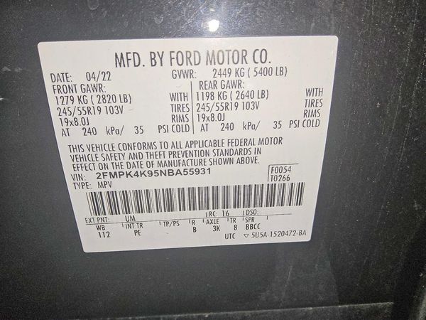 2022 FORD EDGE Titanium