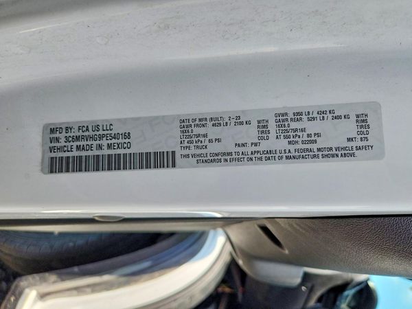 2023 RAM PROMASTER 3500 High Roof