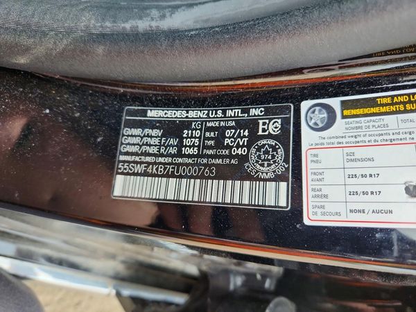 2015 MERCEDES-BENZ C 4-MATIC