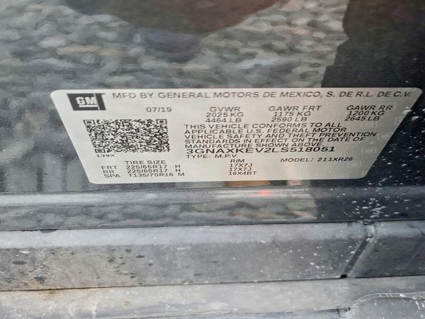 2020 CHEVROLET EQUINOX LT (1LT)