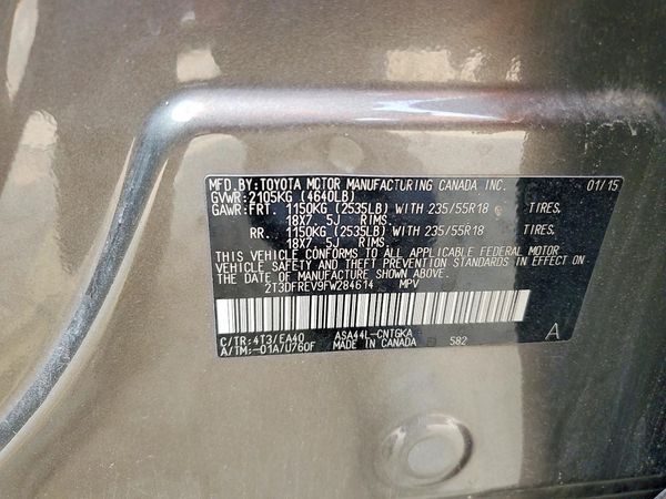 2015 TOYOTA RAV4 Limited (G Grade)
