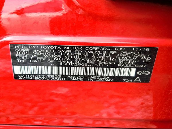 2016 LEXUS IS