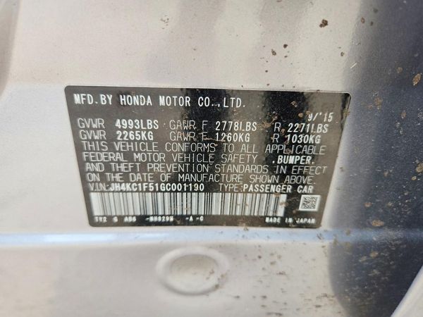 2016 ACURA RLX Technology Package