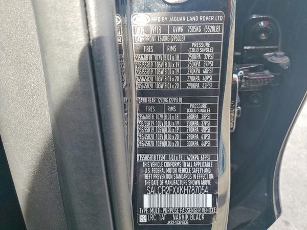 2019 LAND ROVER DISCOVERY HSE/Landmark Edition — VINS