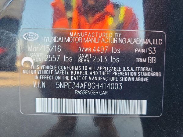 2016 HYUNDAI SONATA