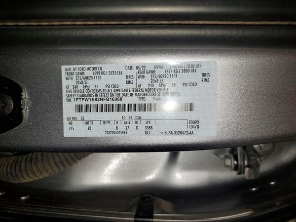 2022 FORD F150 SuperCrew