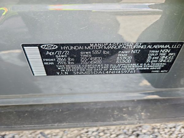 2022 HYUNDAI SANTA FE Calligraphy