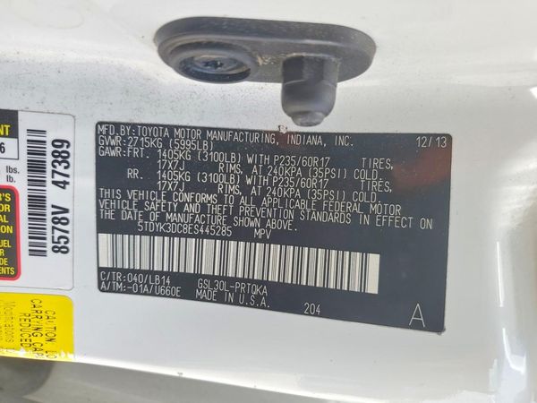 2014 TOYOTA SIENNA