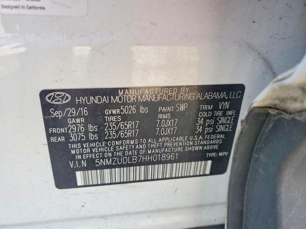 2017 HYUNDAI SANTA FE SPORT