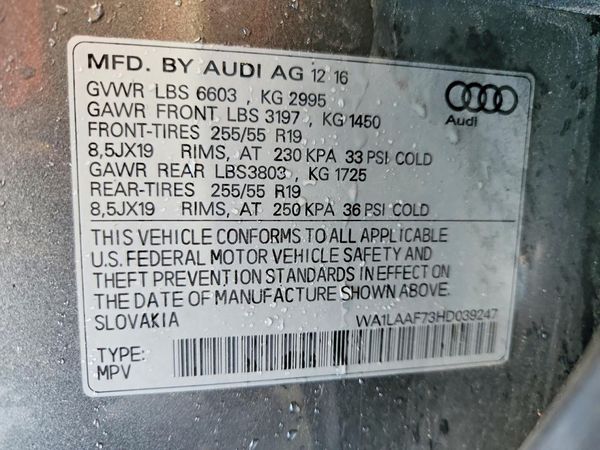 2017 AUDI Q7 quattro Premium Plus