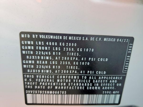 2022 VOLKSWAGEN TAOS 4Motion SEL