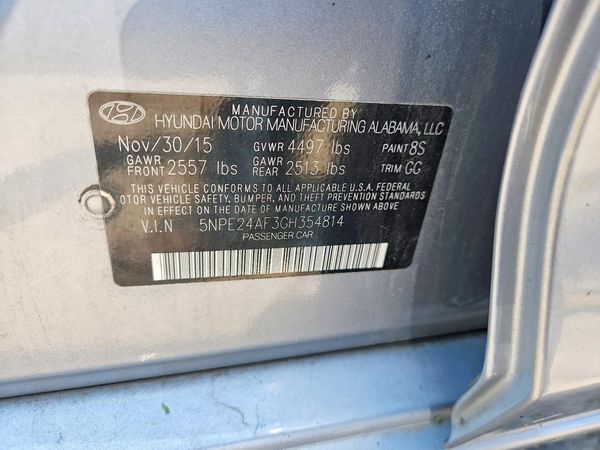 2016 HYUNDAI SONATA