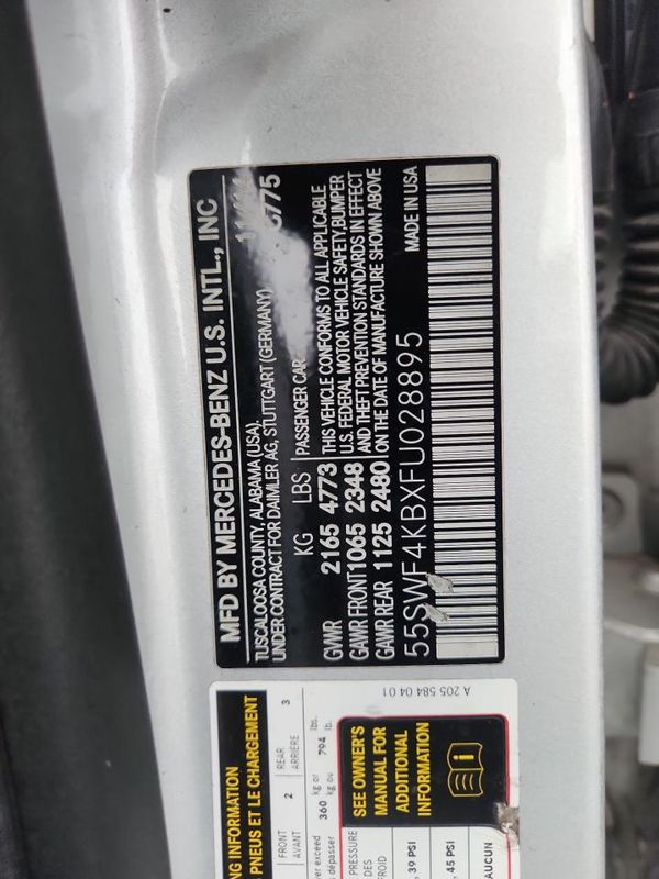 2015 MERCEDES-BENZ C 4-MATIC
