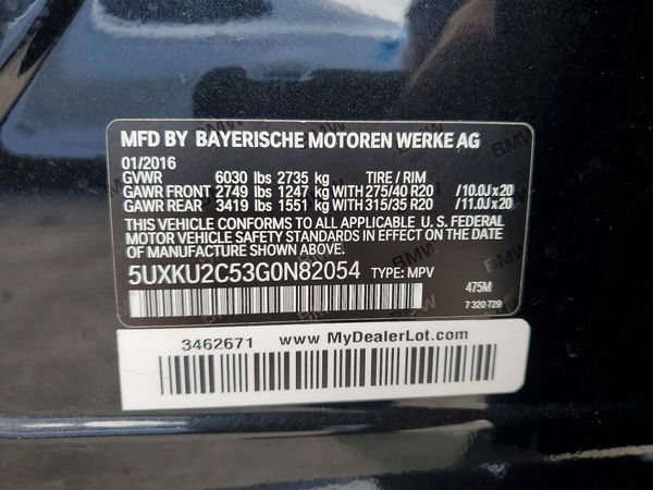 2016 BMW X6 xDrive35i