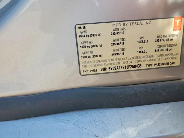 2018 TESLA MODEL S