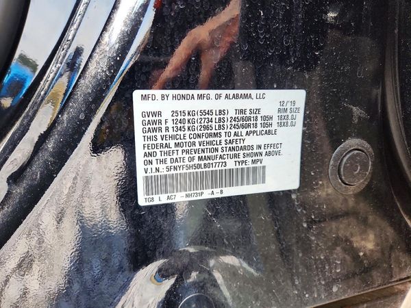 2020 HONDA PILOT EXL