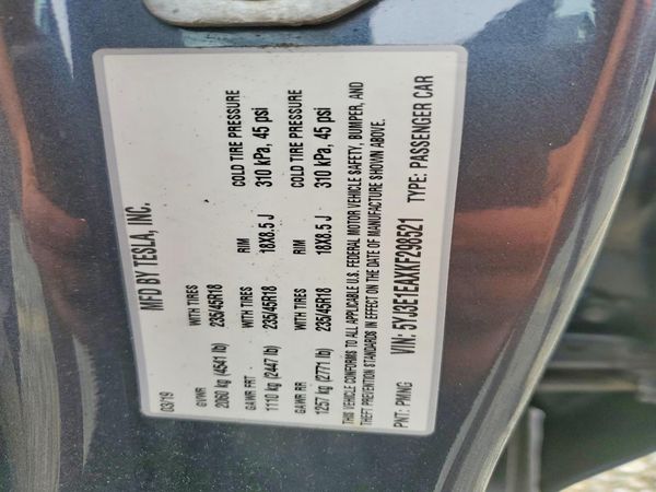 2019 TESLA MDL 3
