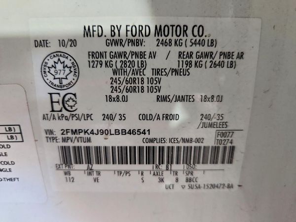 2020 FORD EDGE SEL