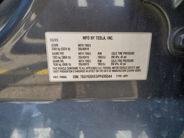 2023 TESLA MODEL Y