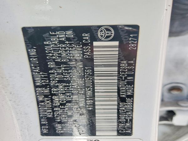 2018 TOYOTA CAMRY L/LE/SE/XLE