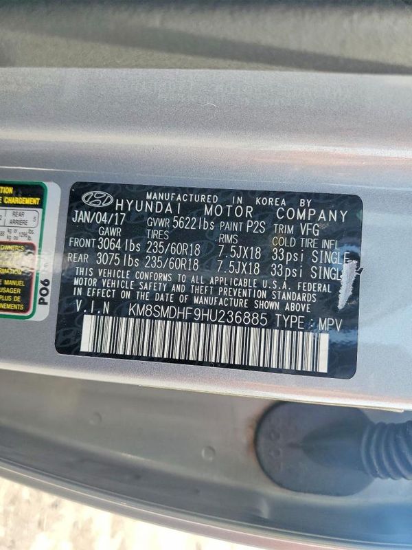 2017 HYUNDAI SANTA FE GI