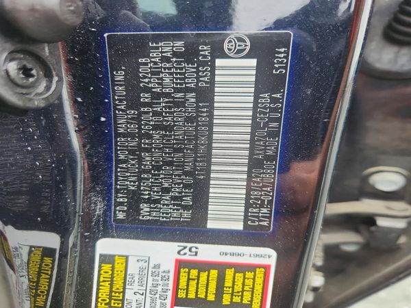 2019 TOYOTA CAMRY