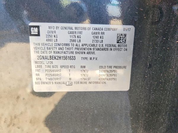 2017 CHEVROLET EQUINOX LS