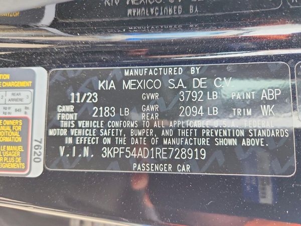 2024 KIA FORTE GT Line