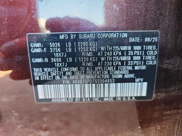 2025 SUBARU OUTBACK Touring