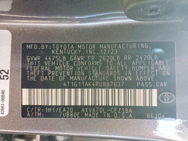 2024 TOYOTA CAMRY