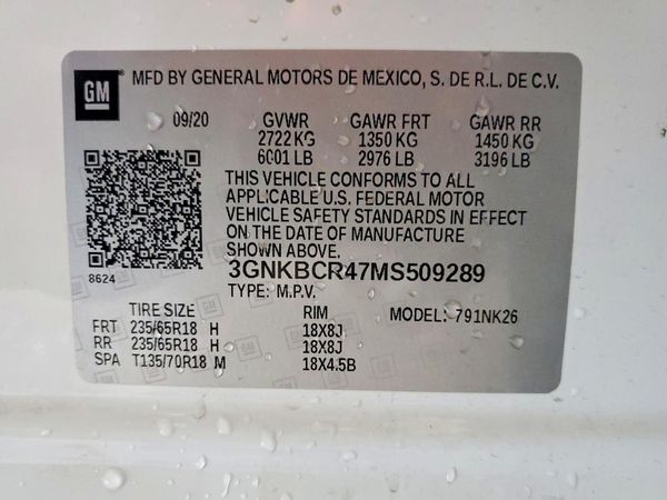 2021 CHEVROLET BLAZER 2LT