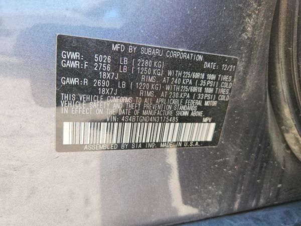 2022 SUBARU OUTBACK Limited