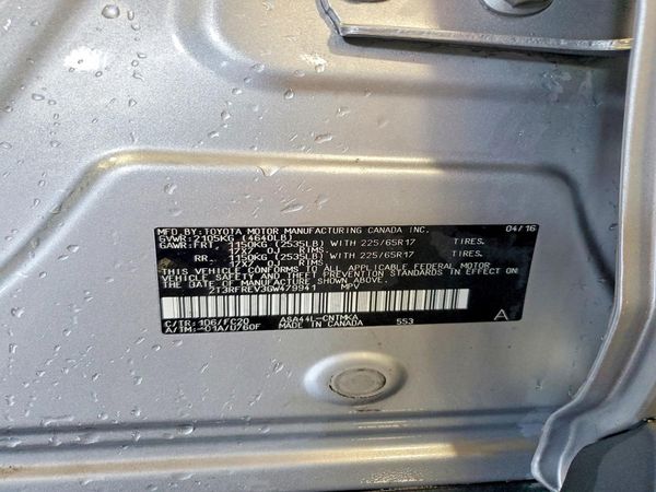 2016 TOYOTA RAV4 XLE (M Grade)
