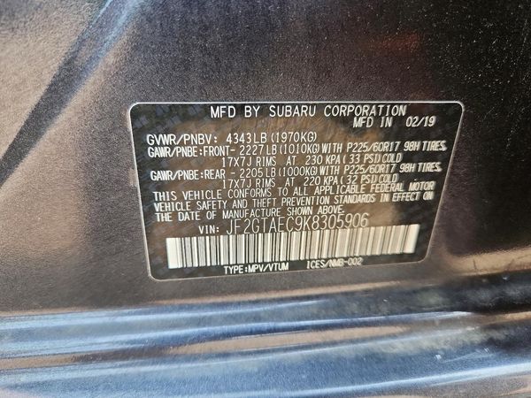 2019 SUBARU CROSSTREK