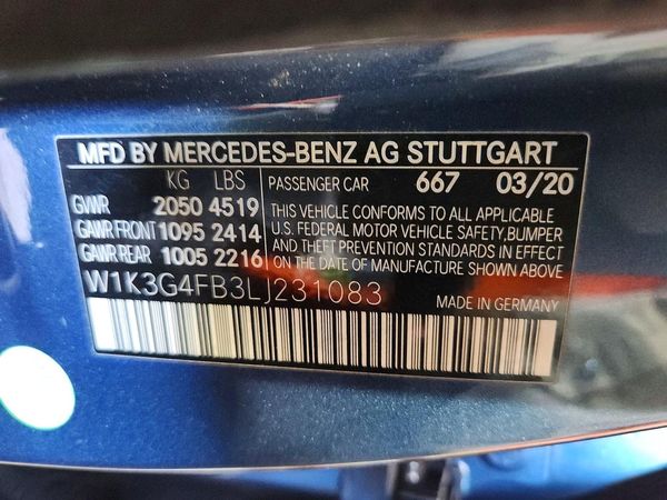 2020 MERCEDES-BENZ A A220-4M