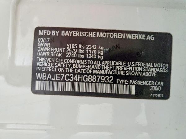 2017 BMW 540 xDrive