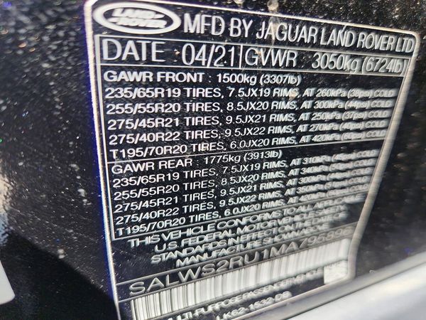2021 LAND ROVER RANGE ROVER SPORT HSE Westminster Edition