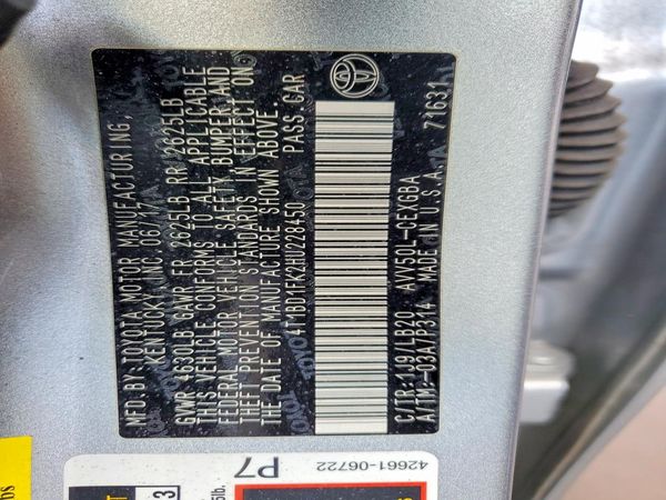 2017 TOYOTA CAMRY SOLA LE/SE/XLE Hybrid